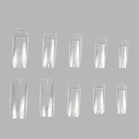 100 Pro Clear Half Well False Acrylic Nail Art Tips