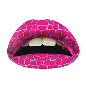 5 Pcs Pink Temporaty Lip Tattoo Sticker