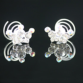 2 stuks prachtige strass bruids-pins bruiloft hoofddeksels