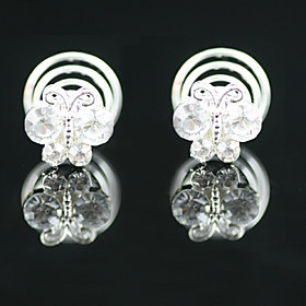2 stuks prachtige strass bruids-pins bruiloft / feest hoofddeksels