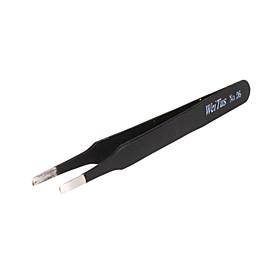 Stainless Precision Anti-Static Tweezers - 11cm/Tilted Pointy Tip