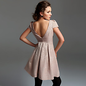 TS Vintage Style Open Back Lace Jacquard TS Vintage Style Open Back Lace Jacquard