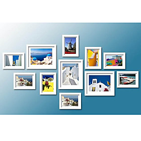 White Photo Wall Frame Collection - Set of 11