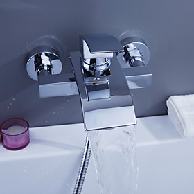 Contemporary Waterfall Tub Faucet - Wall Mount