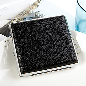 Personalized Classic Black Leather Cigarette Case Personalized Classic Black Leather Cigarette Case