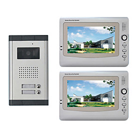 Infrared Video Door Phone System (2 LCD Screens, Easy Installation)