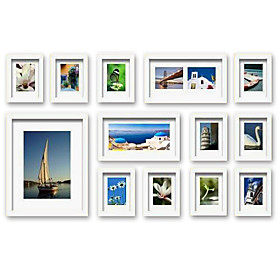 White Photo Wall Frame Collection - Set of 13