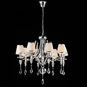 elegante lampadario a 8 luci a luce calda
