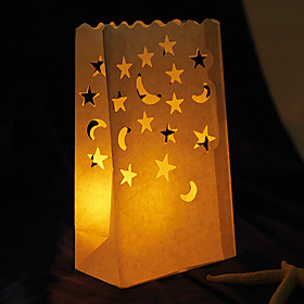 Moon   Star Paper Candle Bag(set of 4)