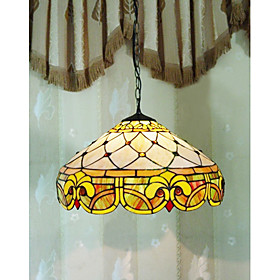 2-light Roman Jewel Tiffany Pendant Light (0923-TF-P12)