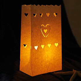 Heart Paper Candle Bag(set of 4)