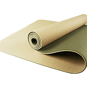 seeyoga - deluxe eco-friendly tpe yoga pilates mat (6mm) com fita