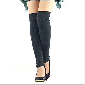 Fabric: Polyester Color: Grey, Black, Brown Length: Knee High Socks Price: Below US 20 Look After Me: Hand wash Size: F HOSIERY CATEGORY: Leg Warmers HOSIERY DESIGN: Polka Dot THICKNESS: Medium TS Polka Dot Leg Warmers