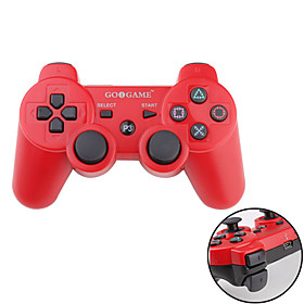 GOiGAME Wireless Two-Tone DualShock 3 Controller for PS3 (Red   Black)