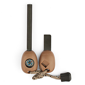 Outdoor Survival Multi-Functional Tools Flint Whistle Compass Saws Ruler