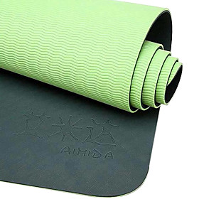 aimida - extra longa eco-friendly tpe yoga pilates mat (6mm)