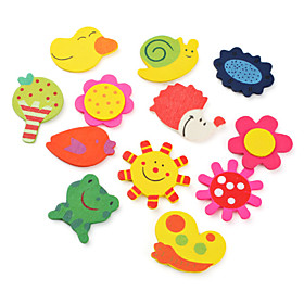 Cartoon Zoo Theme Fridge Magnets (12-Pack)
