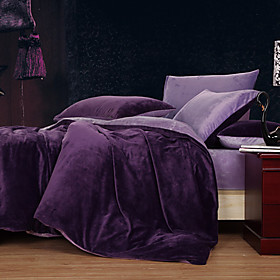 Solid Purple 3-piece Full / Queen / King Duvet Cover Set
