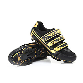 Cycling MTB SPD Shoes With Fiberglass Sole And PVC Leather Upper Can Compatibility SPD Look SPD-R SPD-SL