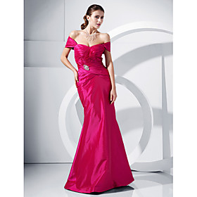Trumpet/ Mermaid Off-the-shoulder Floor-length Taffeta Evening Dress