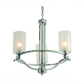 Modern Chandelier with 3 Lights in Warm White Shade