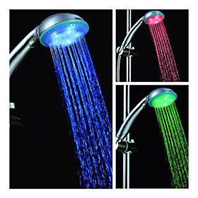 3.3-inch 5–LED Shower Head (Plastic, Chrome Finish)