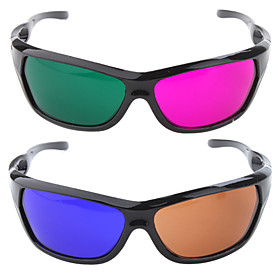 Sport Style Reusable Plastic Frame Resin Lens Anaglyph 3D Glasses