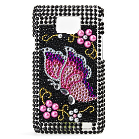 Butterfly Pattern Hard Case for Samsung i9100 (Black)