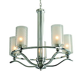Modern Chandelier with 5 Lights in Warm White Shade
