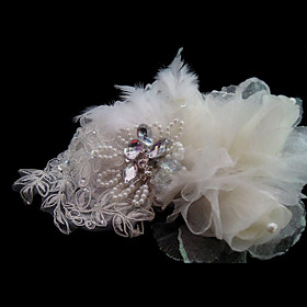 Gorgeous Satin With Rhinestone Wedding Bridal Flowers/ Headpiece