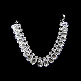 Crystal With Ribbon Wedding Bridal Necklace