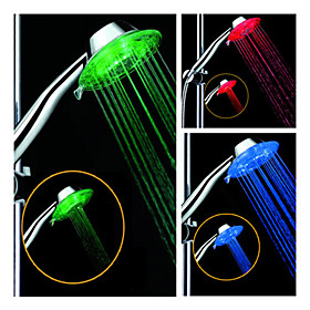 4.3-inch 5–LED Shower Head (Plastic, Chrome Finish)