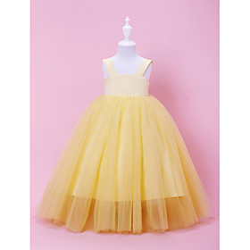 Concise A-line/Princess Floor-length Flower Girl Tutu Dress