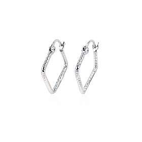 Rhinestone With Platinum Plated Earings