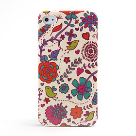 Colorful Flowers Pattern Hard Protective Cover Case for iPhone 4