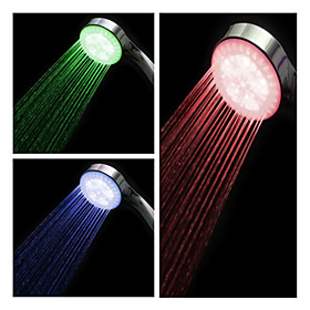 3.35-inch 5–LED Shower Head (Plastic, Chrome Finish)