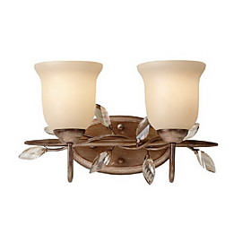 Stylish Crystal Wall Light with 2 Lights - Upward