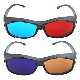 Re-useable Plastic Frame Resin Lens 3D Glasses