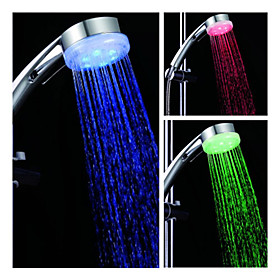 3-inch 6–LED Shower Head (Plastic, Chrome Finish)