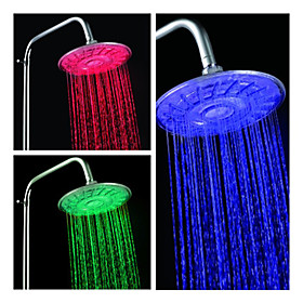 7.7-inch Water Powered Shower Head (Plastic, Chrome Finish)