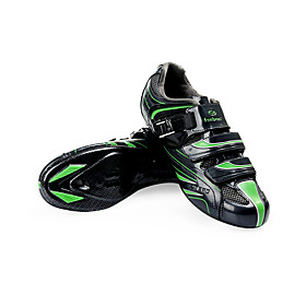 Cycling Road SPD Shoes With Fiberglass Sole And PU Leather Upper