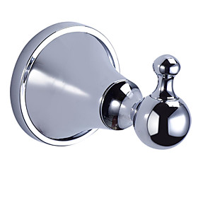 Bathroom Accessories Chrome Finish Solid Brass Robe Hook
