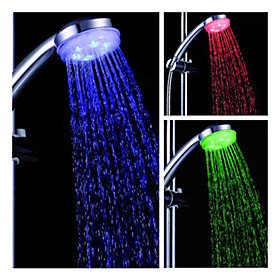 3-inch 6–LED Shower Head (Plastic, Chrome Finish)