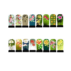 12pcs Nail Foil Art Armour Wraps Patch Stickers-Green Series