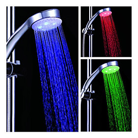 3.15-inch 5–LED Shower Head (Plastic, Chrome Finish)