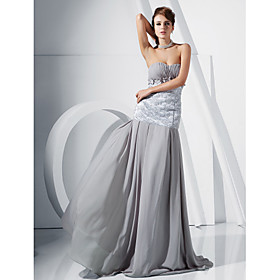 Trumpet/ Mermaid Sweetheart Floor-length Chiffon Evening Dress