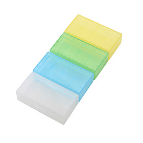 Water-proof Translucent Plastic Case for 18650,16340 Battery(4 Pack,Random Color)