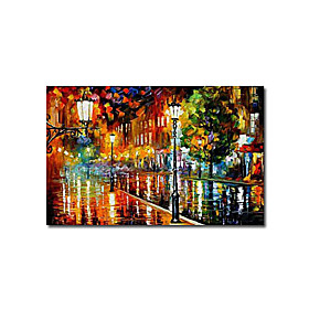 Hand-painted Abstract Oil Painting with Stretched Frame