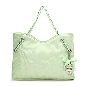 TS Chain Embellished Heart Hobo Bag(40cm 28cm 10cm)