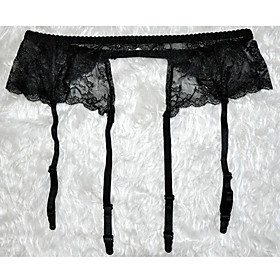 TS Black Mesh Lace Garterbelt